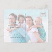 沿岸のクリスマスの海と挨拶4枚の写真 シーズンポストカード (裏面)