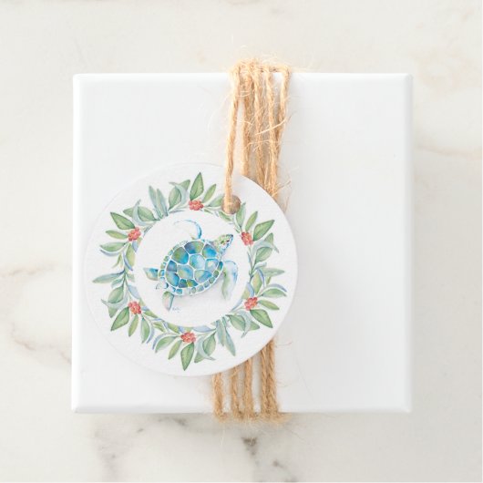 沿岸のクリスマスウミガメの水色 フェイバータグ (インサイチュ)