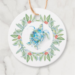 沿岸のクリスマスウミガメの水色 フェイバータグ