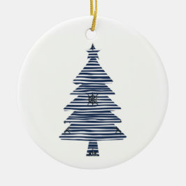 沿岸のクリスマスツリー航海のの船の車輪 セラミックオーナメント