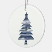 沿岸のクリスマスツリー航海のの船の車輪 セラミックオーナメント (左)