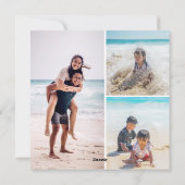 沿岸のクリスマスビーチ写真 シーズンカード (裏面)