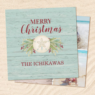 沿岸のクリスマスビーチ写真 シーズンカード