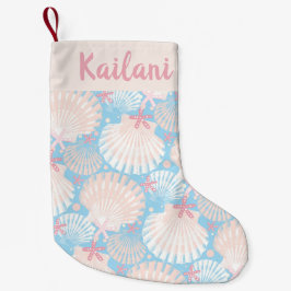 沿岸のクリスマスブルー スモールクリスマスストッキング