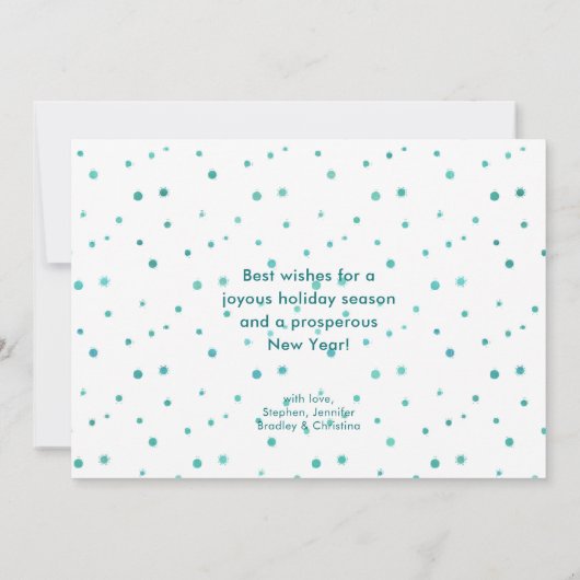 沿岸のクリスマス季節のごあいさつ写真ストライプ写真 シーズンカード (裏面)