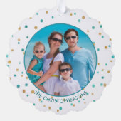 沿岸のクリスマス季節のごあいさつ写真 オーナメントカード (裏面)