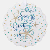 沿岸のクリスマス季節のごあいさつ写真 オーナメントカード (正面)