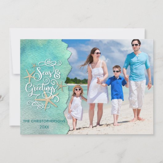 沿岸のクリスマス季節のごあいさつ写真 シーズンカード (正面)