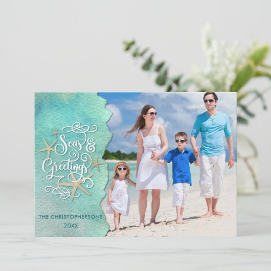 沿岸のクリスマス季節のごあいさつ写真 シーズンカード (スタンド正面)