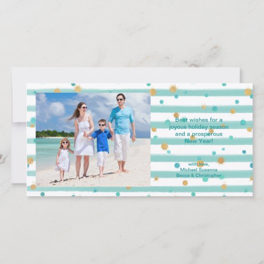 沿岸のクリスマス季節のごあいさつ4枚の写真 シーズンカード (裏面)