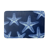 沿岸のシックなビーチの素朴な青い航海のヒトデ バスマット (正面)