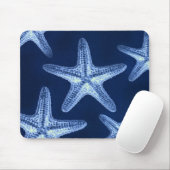 沿岸のシックなビーチの素朴な青い航海のヒトデ マウスパッド (マウス)