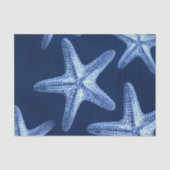 沿岸のシックなビーチの素朴な青い航海のヒトデ 薄葉紙 (正面)