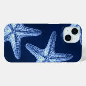 沿岸のシックなビーチの素朴な青い航海のヒトデ Case-Mate iPhoneケース (裏面 (横))