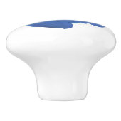 沿岸のシックな青いパステルwentletrap seashell セラミックノブ (側面)