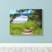 沿岸のシーン、ビーチへのパス、海岸、美しい キャンバスプリント (インサイチュ (ウッドフロア))