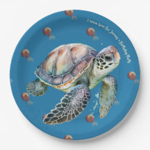 沿岸のスタイル海とカメの水色カスタム