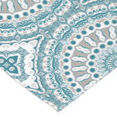 沿岸のターコイズとサンド オーシャンインスパイアードマンダラ ミディアムテーブルランナー (コーナー)