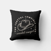 沿岸のディスコ女性のカーボーイ西の黒の美学 クッション (正面)
