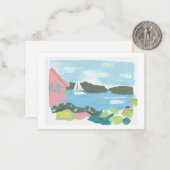 沿岸のノテカード ノートカード (正面/裏面インサイチュ)