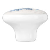 沿岸のビーチヒトスターフィッシュシーシェルズブルーホワイトウッド セラミックノブ (側面)