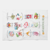 沿岸のビーチ物毎日キッチンタオルを行う キッチンタオル (横)