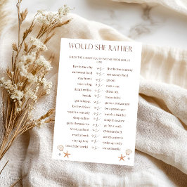 沿岸のブライダルシャワーは彼女はむしろゲームをする