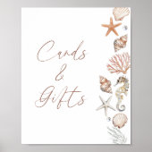沿岸のブライダルシャワーカードとギフト ポスター (正面)