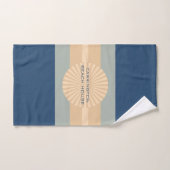 沿岸のブリスストライプズ – ブルーイエローグリーン –  バスタオルセット (ハンドタオル)