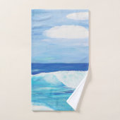 沿岸のホームバスルームのタオルセットビーチアート。 バスタオルセット (ハンドタオル)
