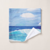 沿岸のホームバスルームのタオルセットビーチアート。 バスタオルセット (ウォッシュタオル)