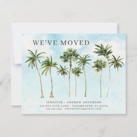沿岸のヤシの木の移動発表 招待状 (正面)
