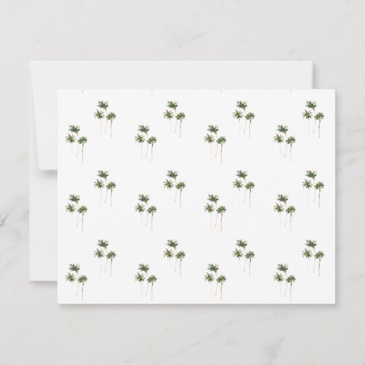 沿岸のヤシの木の移動発表 招待状 (裏面)