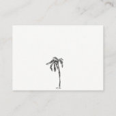 沿岸のヤシの木の結婚スケッチの願い井戸 エンクロージャーカード (裏面)