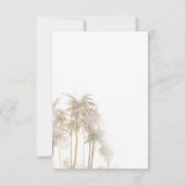 沿岸のヤシ結婚の木 招待状 (裏面)