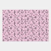 沿岸の女性のカーボーイセット3西クリスマスプレゼント ラッピングペーパーシート (正面3)