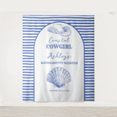 沿岸の女性のカーボーイバチェロレッテデコール印刷 タペストリー (正面)