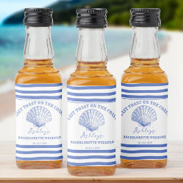 沿岸の女性のカーボーイバチェロレッテ最後のトースト リキュールボトルラベル