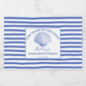 沿岸の女性のカーボーイバチェロレッテ最後のトースト リキュールボトルラベル (シングルラベル)