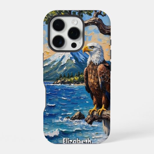 沿岸の守護者: イーグルの山の展望 iPhoneケース (裏面)