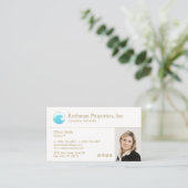 沿岸の実在不動産業者の写真名刺 名刺 (スタンド正面)