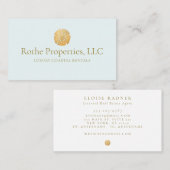 沿岸の実在不動産金ゴールドサンドドル 名刺 (正面/裏面)