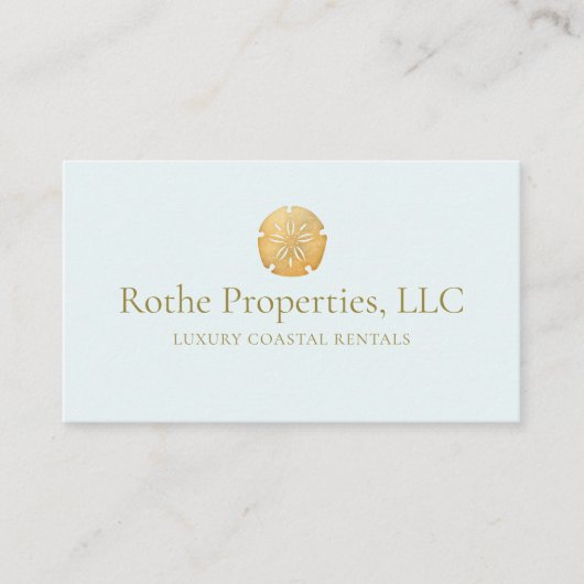 沿岸の実在不動産金ゴールドサンドドル 名刺 (正面)