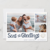沿岸の家族写真海とグリーティングカード シーズンカード (正面)