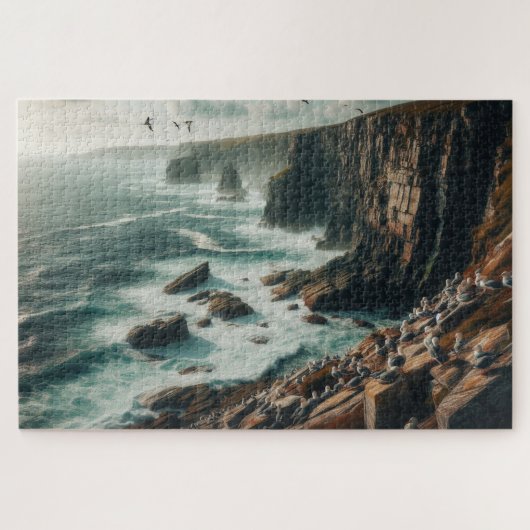 沿岸の崖 – 息をのむような景色 ジグソーパズル (横)