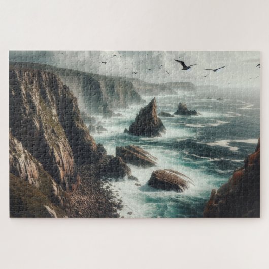 沿岸の崖 – 息をのむような景色 ジグソーパズル (横)