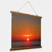 沿岸の日の出と日没 吊り下げ型タペストリー (傾斜あり)