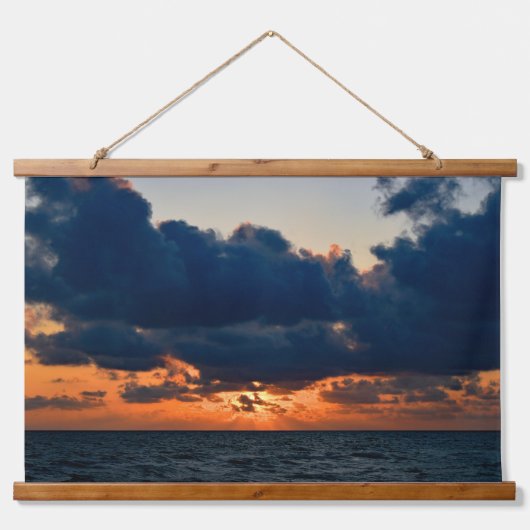 沿岸の日の出と日没 吊り下げ型タペストリー (正面2)