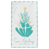 沿岸の海とグリーティングサンゴ スモールペーパーバッグ (裏面)
