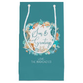 沿岸の海とグリーティングシーホースのシェル名 スモールペーパーバッグ (正面)